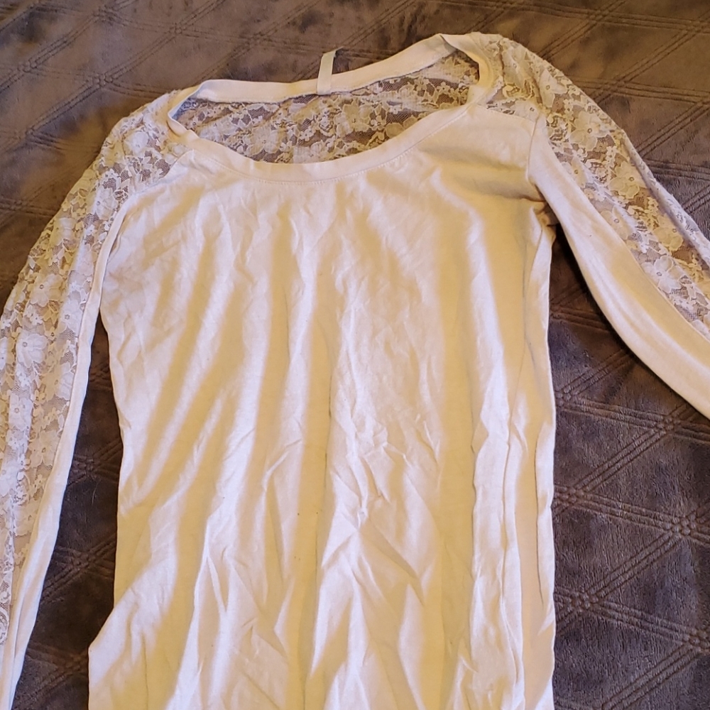 Lace back top